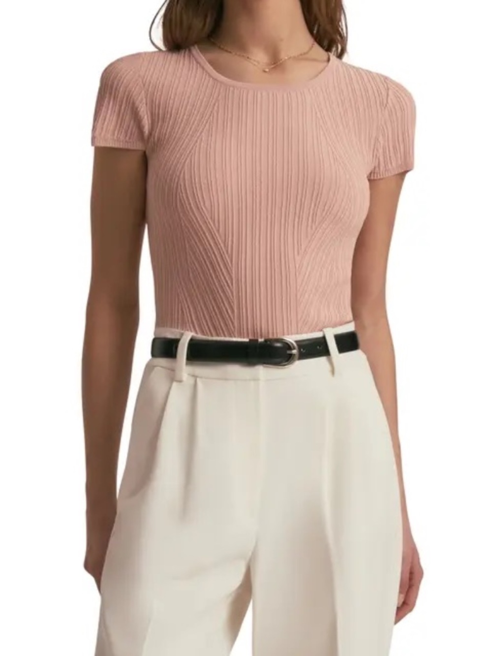 Favorite Daughter Kennedy Rib Top in Blush Sz Small (WORN ONCE)